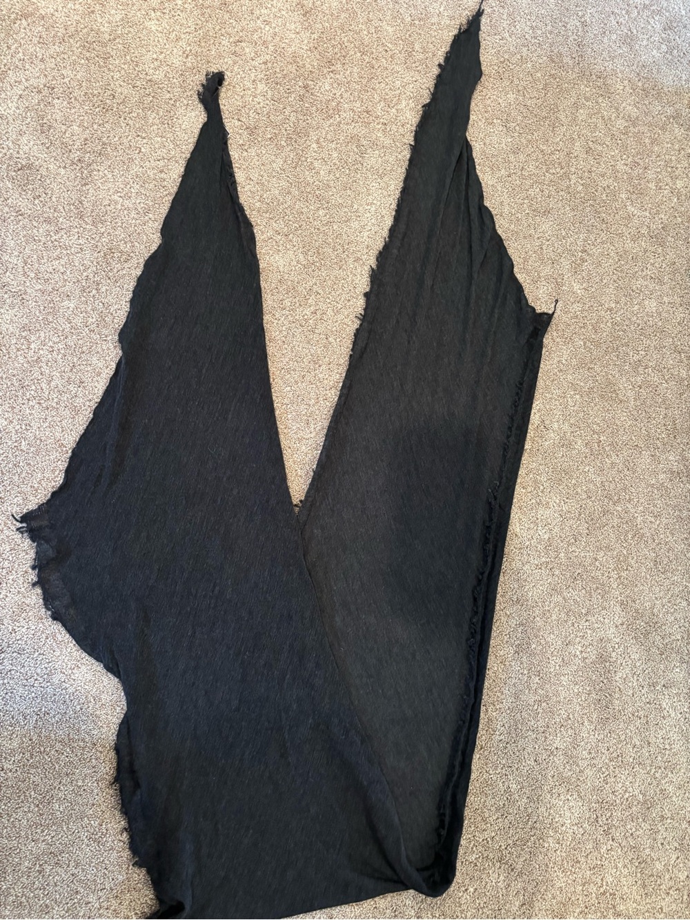 Wilfred Black Lightweight Crinkled Wrap Scarf